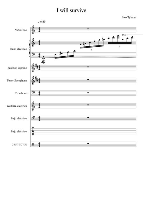 I Will Survive Sheet Music For Piano Trombone Saxophone Tenor