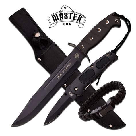 master usa fixed blade tactical dagger  folding knife bl
