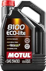 Amazon Motul 8100 Eco Lite SAE 5W 30 Motor Oil 5 Litre Pack Of 1