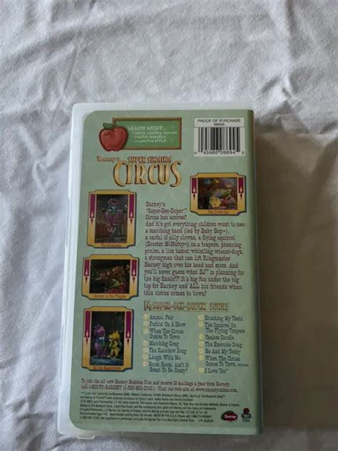 Barney Super Singing Circus Vhs 2000 Clam Shell 2063 Picclick Ca