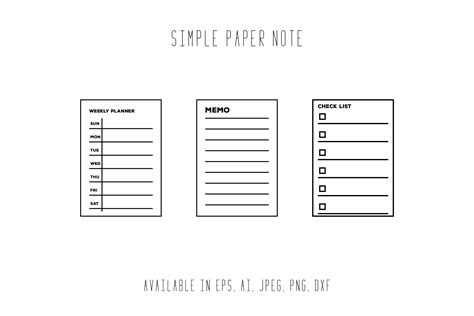 Simple Paper Note Graphic by creative teacher · Creative Fabrica