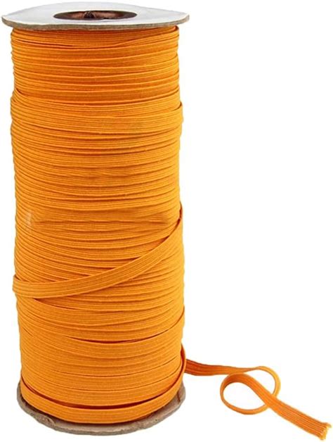 Orange Elastic Bands 6mm Stretch Width Braided Crafts