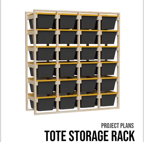 DIY 27 Gallon Tote Storage Rack plans Only - Etsy