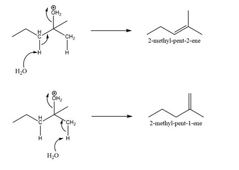 Dehydration Of Methyl Pentanol Forms One Major And One M Quizlet