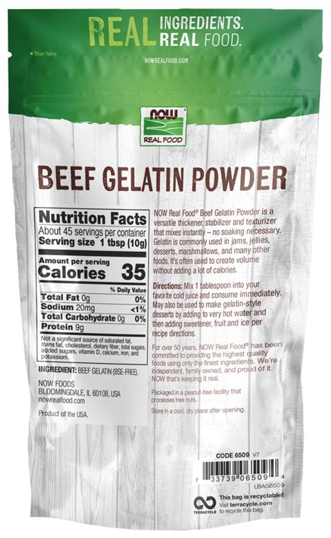 Now Foods Beef Gelatin Powder 1 Lb