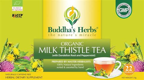 Amazon Buddha S Herbs Organic Milk Thistle Tea Blended With