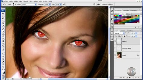 Photoshop 7 Tecnicas Cambio De Color Ojos Part1 YouTube