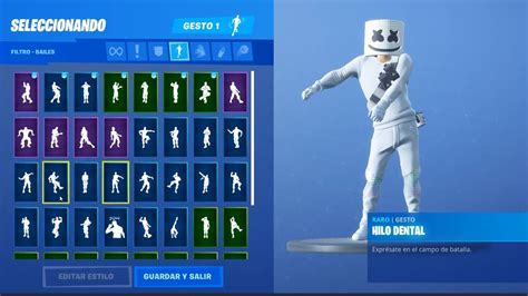 Todos Los Bailes Y Nuevos Gestos Con La Skin De Marshmello En