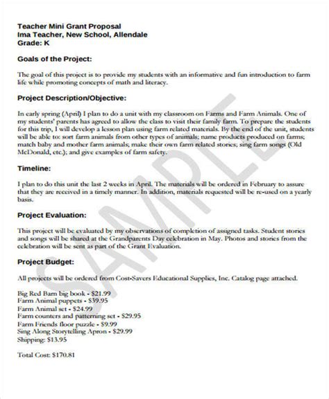 FREE 16 Grant Proposal Samples In PDF MS Word Pages Google Docs