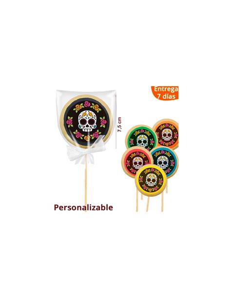 Piruleta Galleta Calavera Catrina Personalizable