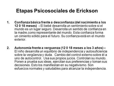 Ejemplos De Las 8 Etapas De Erik Erikson Nuevo Ejemplo