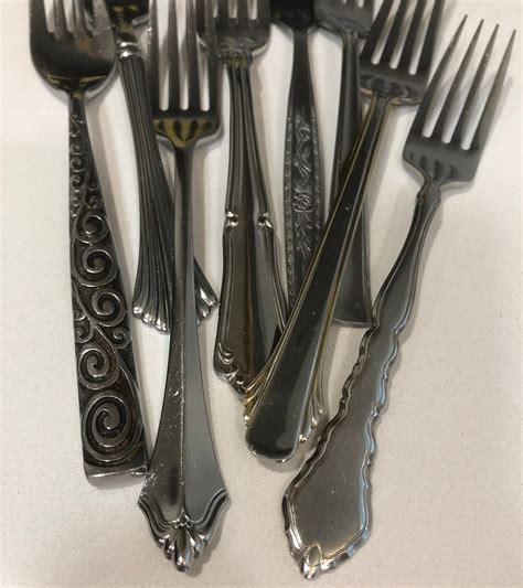 Mismatched Stainless Salad Fork Vintage Sets Mixed Flatware Etsy In