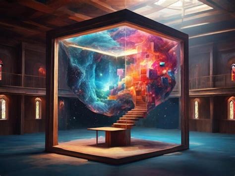 Make A Amazing Cube Suspended Universe Premium Ai Generated Image