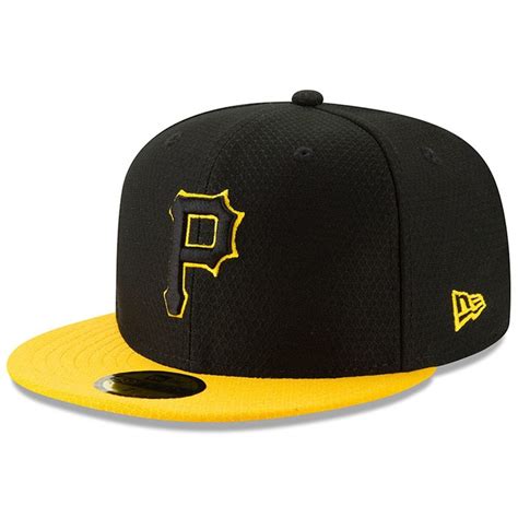 Men S New Era Black Yellow Pittsburgh Pirates 2019 Batting Practice 59fifty Fitted Hat Fitted