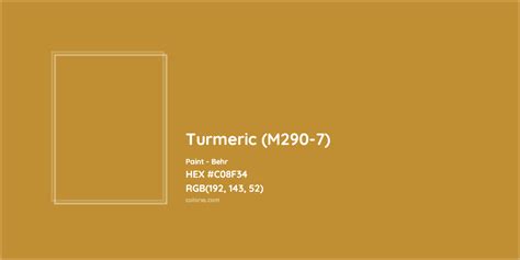 Behr Turmeric (M290-7) Paint color codes, similar paints and colors ...