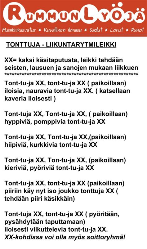 Musiikki Laulu Rytmi Lapset Joulu Tonttu