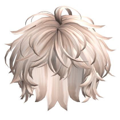 Messy Long Anime Hair In Platinum Blonde S Code Price RblxTrade