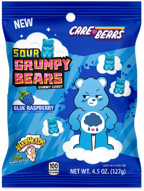 Warheads Care Bears Collab Sour Grumpy Bears Gummies Nca