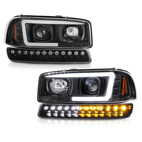 Buy VIPMOTOZ Black OLED Neon Tube Projector Headlight LED Strip Front