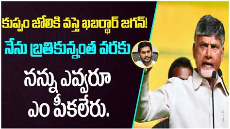 Chandrababu Naidu Sensational Comments On Ys Jagan Chandrababu Naidu