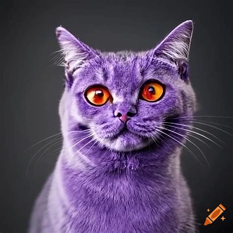 Purple Cat With Red Eyes