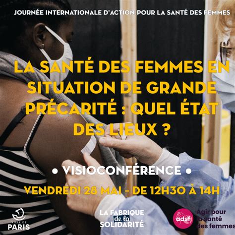 2 événements Autour De La Journée Internationale Daction Pour La Santé Des Femmes Le 28 Mai