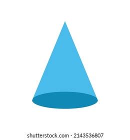 cone shape geometry  dimensional stock vector royalty