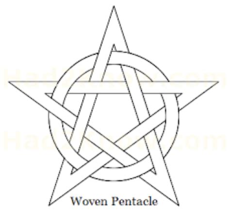 Wiccan Pentagram Coloring Sketch Coloring Page