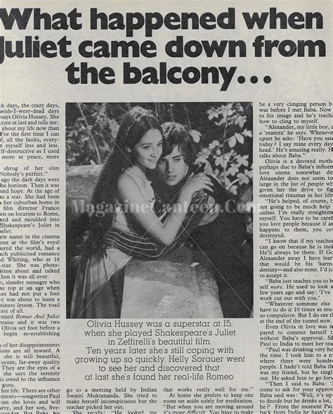 Woman Magazine - Olivia Hussey What Happened – magazine canteen