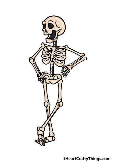 How To Draw A Cartoon Skeleton A Step By Step Guide Skeleton Drawings Skeleton Drawing Easy