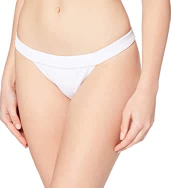 Amazon Brand Iris Lilly Women S Tanga Rib Bikini Bottoms White S