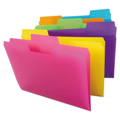 supertab top tab file folders  cut tabs assorted letter size