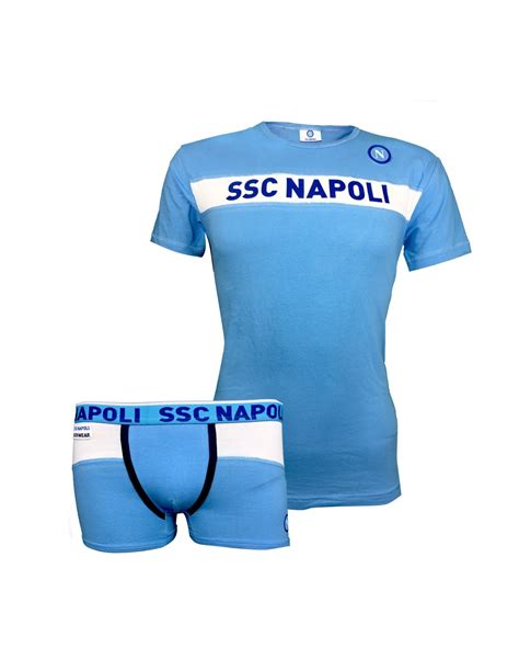 Coordinato Maglia E Boxer Azzurro Boy Ssc Napoli