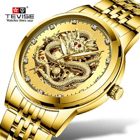 Tevise Men Mechanical Watch Luxurious Automatic Winding Watches