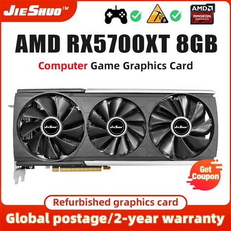 JIESHUO RX 5700XT 8G 256Bit GDDR6 Gaming Placa Gráfica GPU NVIDIA