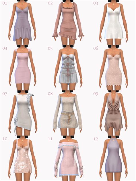 Sims 4 Romantic Date Night 12 Must Have Cas Mini Dresses In 2024 Sims 4 Clothing Sims 4 Mods