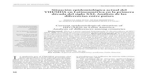 Situación Epidemiológica Actual Del Vih Sida En 53 Artículos De