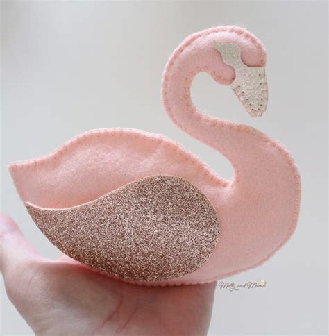 Sew A Simple Felt Swan Softie Molly And Mama