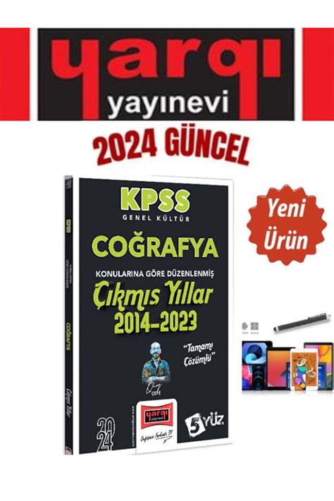 Yargı 2024 KPSS Genel Kültür Coğrafya Tamamı Çözümlü Çıkmış Yıllar 14