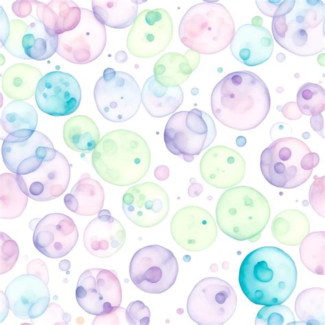 Premium Ai Image Abstract Watercolor Soap Bubbles Seamless Background