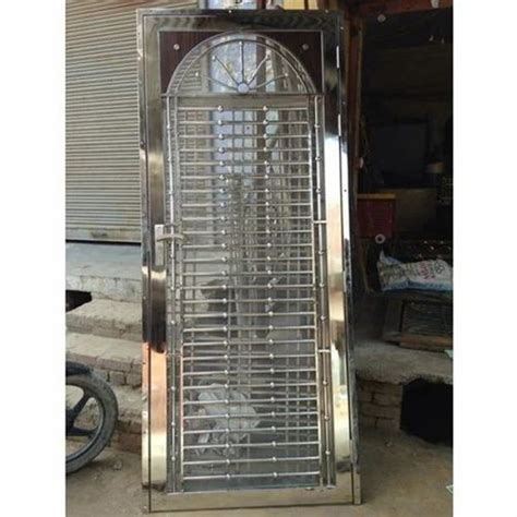 Silver Polished Stainless Steel Door For Home Single At Rs In Noida