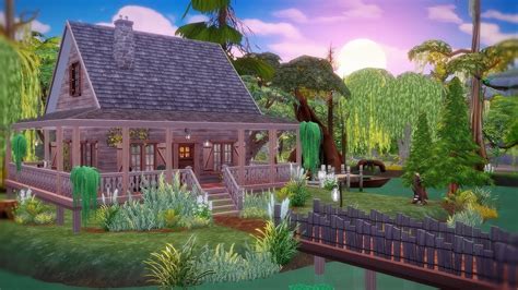 Secluded Swamp Bungalow 🌿🌲 The Sims 4 Stop Motion Build Youtube