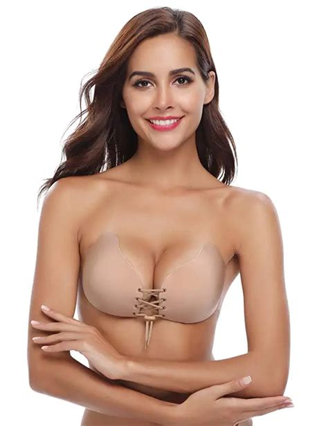 Silicone Strapless Push Up Adjustable Backless Self Adhesive Gel