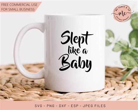 Slept Like A Baby Svg Baby Svg New Baby Svg Baby Boy Baby Etsy