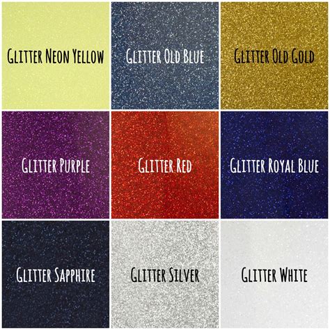 Siser Glitter Heat Transferable Vinyl Sheet 30cm X 30cm — The Crafty