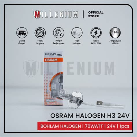 Jual Bohlam Lampu Osram H3 24v 70w Osram H3 Original Made In