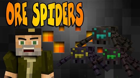 ARAÑAS DE DIAMANTE MINECRAFT ORE SPIDERS MOD REVIEW YouTube