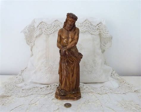 Rare Antique French Religious Statue Jesus Christ De Piti Christ Aux