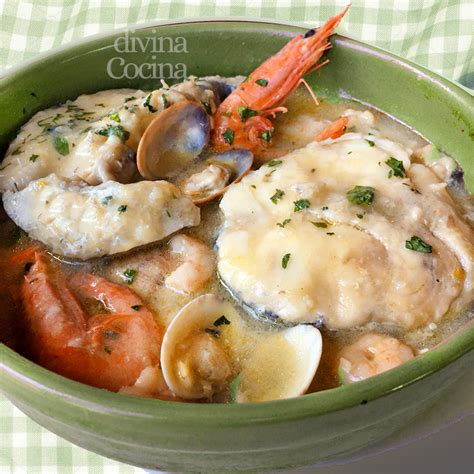 Cazuela De Merluza Con Gambas Y Almejas Receta De Divina Cocina