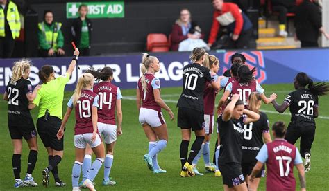 Watch West Ham V Aston Villa Wsl Clash Descends Into Chaos After Punch